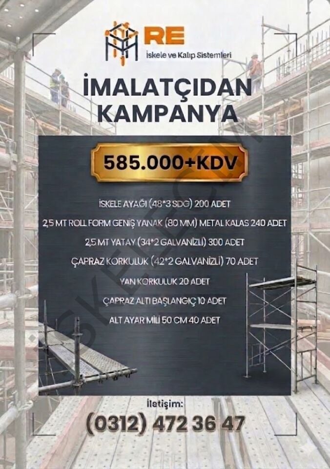 1000 M2 PAKET GÜVENLİKLİ H TİPİ İSKELE