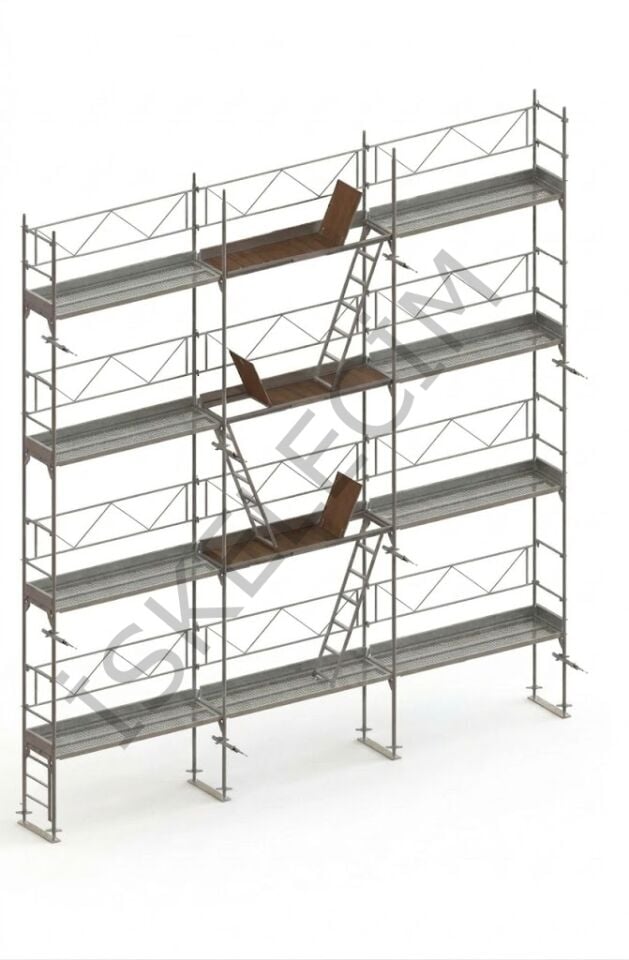 9 MT X 9 MT PRATİK MODEL H TİPİ GÜVENLİKLİ İSKELE
